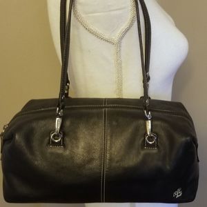 Ralph Lauren black barrel satchel